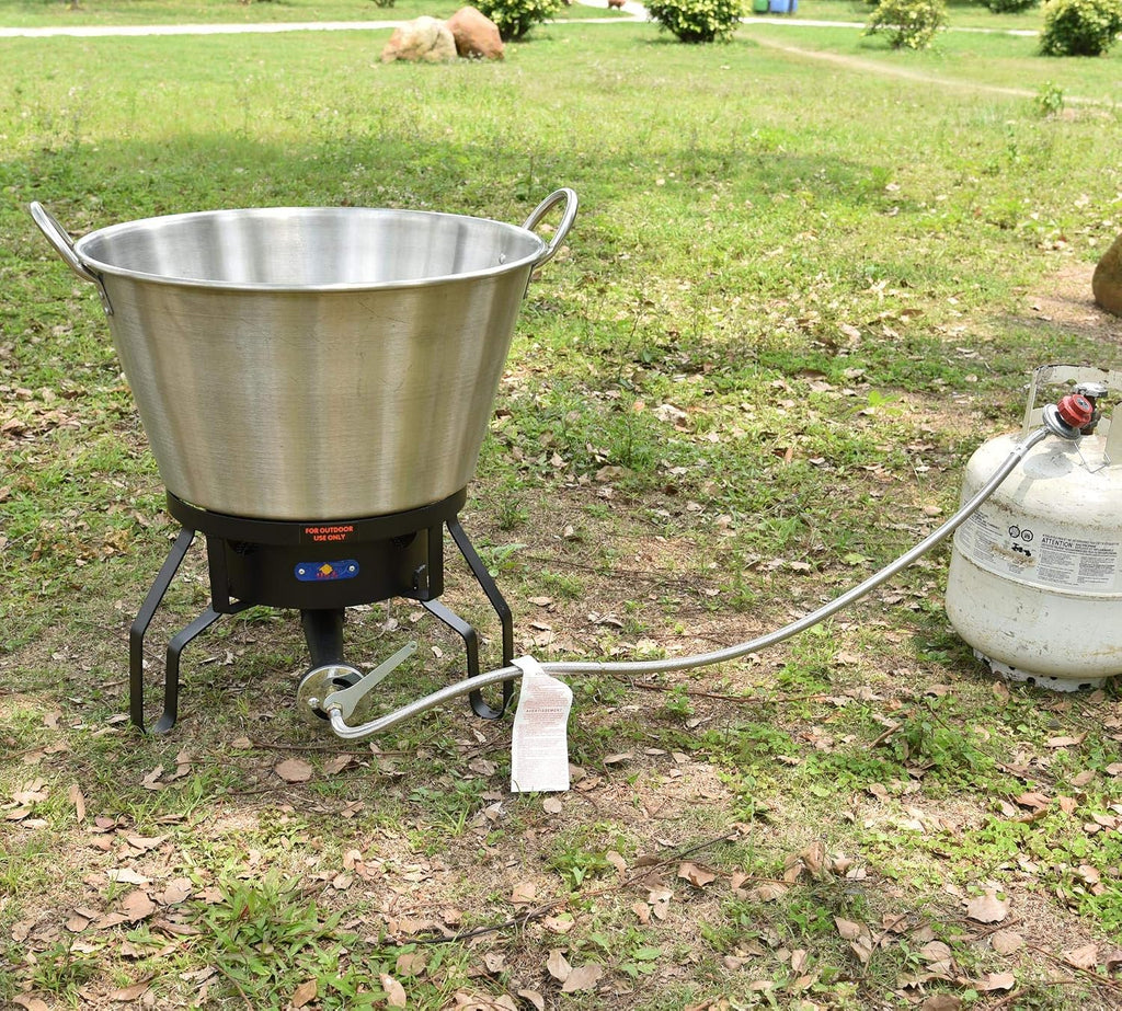 ARC Stainless Steel 41QT Mexican Cazo Para Carnitas, Large Outdoor Wok | Heavy Duty, Great for Carnitas and Braising, 21 Inches, Serve Size 8-10 PPL