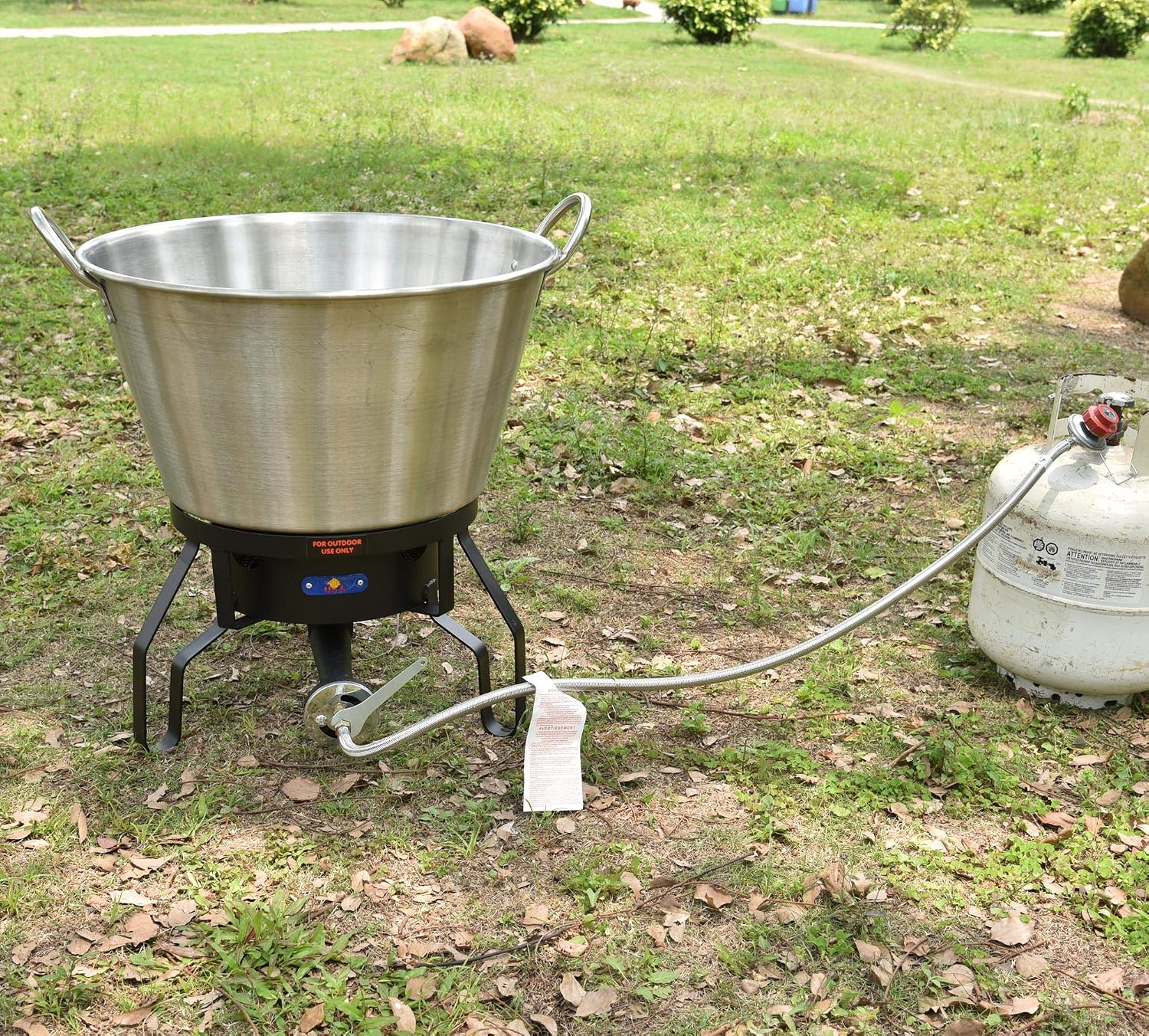 ARC Stainless Steel 41QT Mexican Cazo Para Carnitas, Large Outdoor Wok | Heavy Duty, Great for Carnitas and Braising, 21 Inches, Serve Size 8-10 PPL
