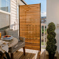 enclo easy assembly freestanding/surface mounted privacy screen, hardwood, main product view