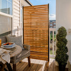 enclo easy assembly freestanding/surface mounted privacy screen, hardwood, main product view