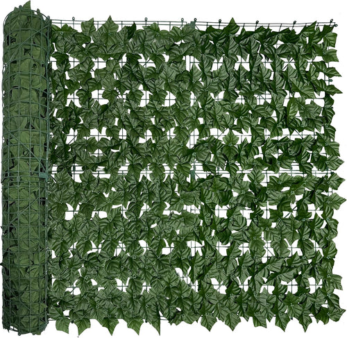 48"x128" (43 sqft), artificial ivy vine privacy fence, main product view