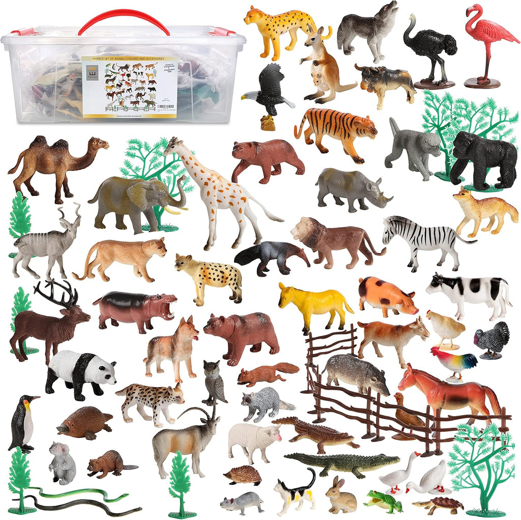 100piece set of animals figures & accessories, main product view