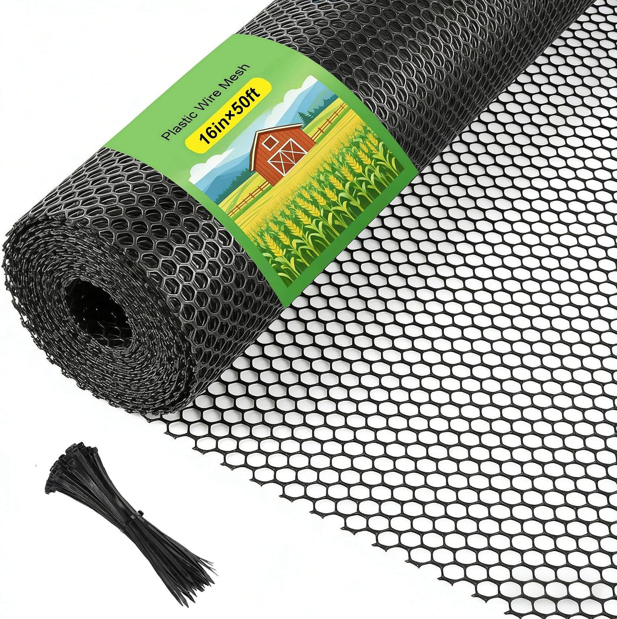 plastic wire mesh fence roll 16 in x, main product view