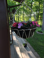14" Reusable Hanging Basket Liner – Fabric Coco Liner Replacement for Wire Baskets, Bird Proof Moisture Retaining Planter Insert, EZ Swap Pots USA Made (2-Pack)