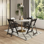 500 Black Resin Stackable Folding Chair - Comfortable Black Foldable Chair - Folding Chairs with Padded Seats - Indoor/Outdoor Folding Chairs for Events - Lightweight Foldable Chairs (500 Pack)