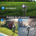 Solar Spot Lights Outdoor, Landscape Spotlights IP65 Waterproof 9.8ft Cable, Dusk to Dawn Solar Uplights for Trees Garden Yard Driveway Porch Walkway Pool (6-in-1, 6000K Cool White)