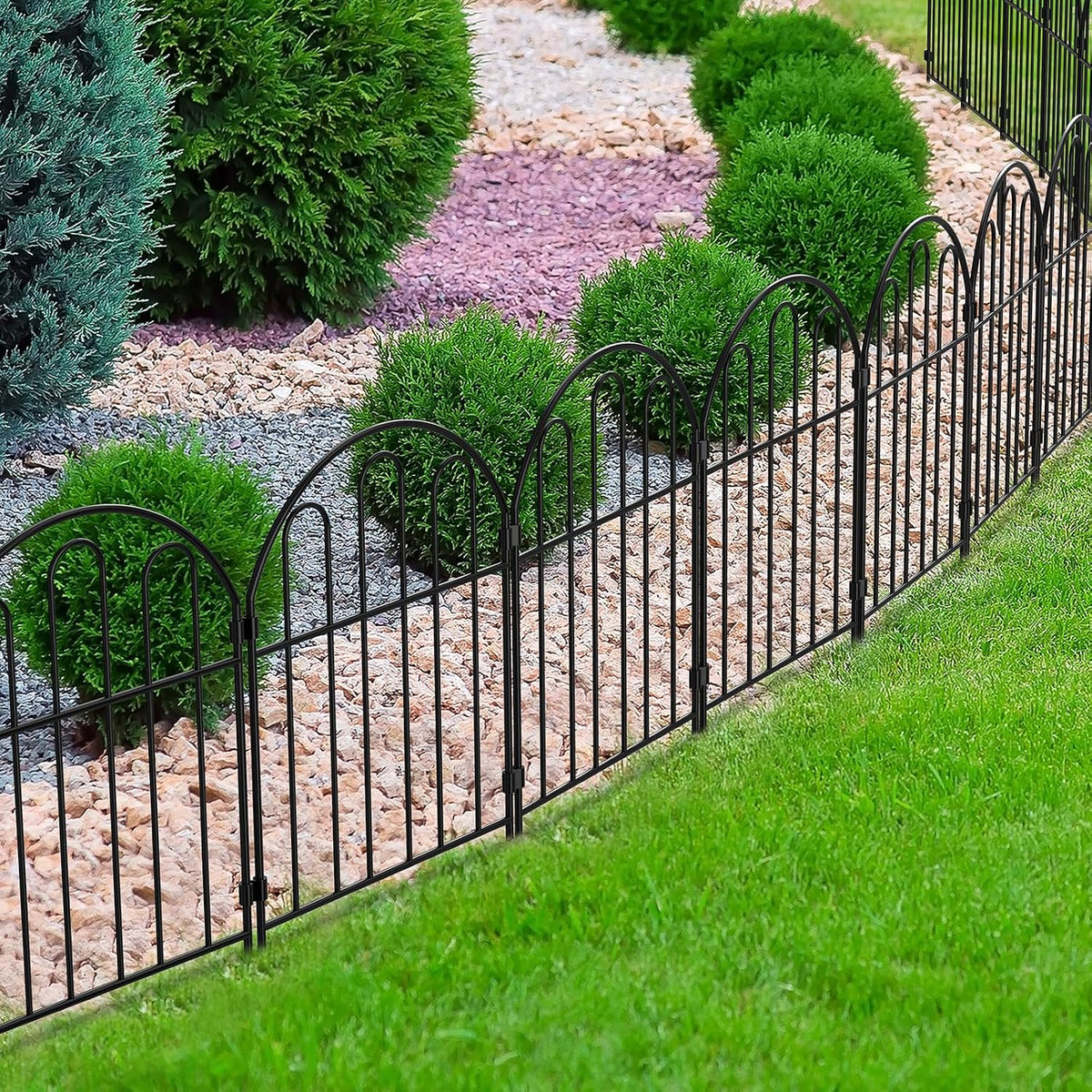 ousheng 25 pack decorative garden fence, total 27ft(l), main product view