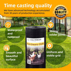 16in x 10ft Black Hardware Cloth 1/2 inch 19Ga PVC Coated Mesh | Vinyl Coated Fence, Welded Metal Chicken Wire Fencing Roll, Garden Plant Fencing, for Chicken Coop and Home Improvement