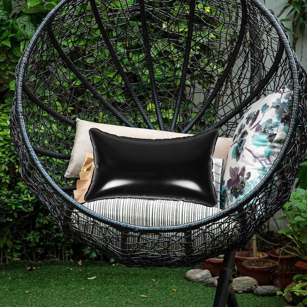 DOITOOL Inflatable Hammock Cushion Pad PVC Black for Swing Chairs | Replaceable Seat Insert, Lightweight Support for Camping Use, Pod Style Fit for Hanging Chairs