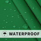 Easy-Going Outdoor Patio Curtains Detachable Tab Top Windproof Weatherproof Curtain for Cabana, Porch, Pergola and Gazebo, Tab Bottom Drape, 2 Panels, 110W x 108L inch, Green