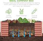 Best Choice Products 8x4x2ft Outdoor Metal Raised Garden Bed, Deep Root Planter Box for Vegetables, Herbs & Flowers, 478-Gallon Capacity, 100% Non Toxic Materials - Terracotta