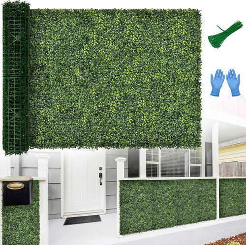 artificial 40x120 in (33.5 sqft) boxwood grass wall, main product view