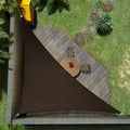 Amgo 16' x 16' x 22.6' Brown Right Triangle Sun Shade Sail UPF50+ Canopy Awning AGSLT, 95% UV Blockage, Water & Air Permeable, 200GSM Heavy Duty Commercial and Residential (We Make Custom Sizes)