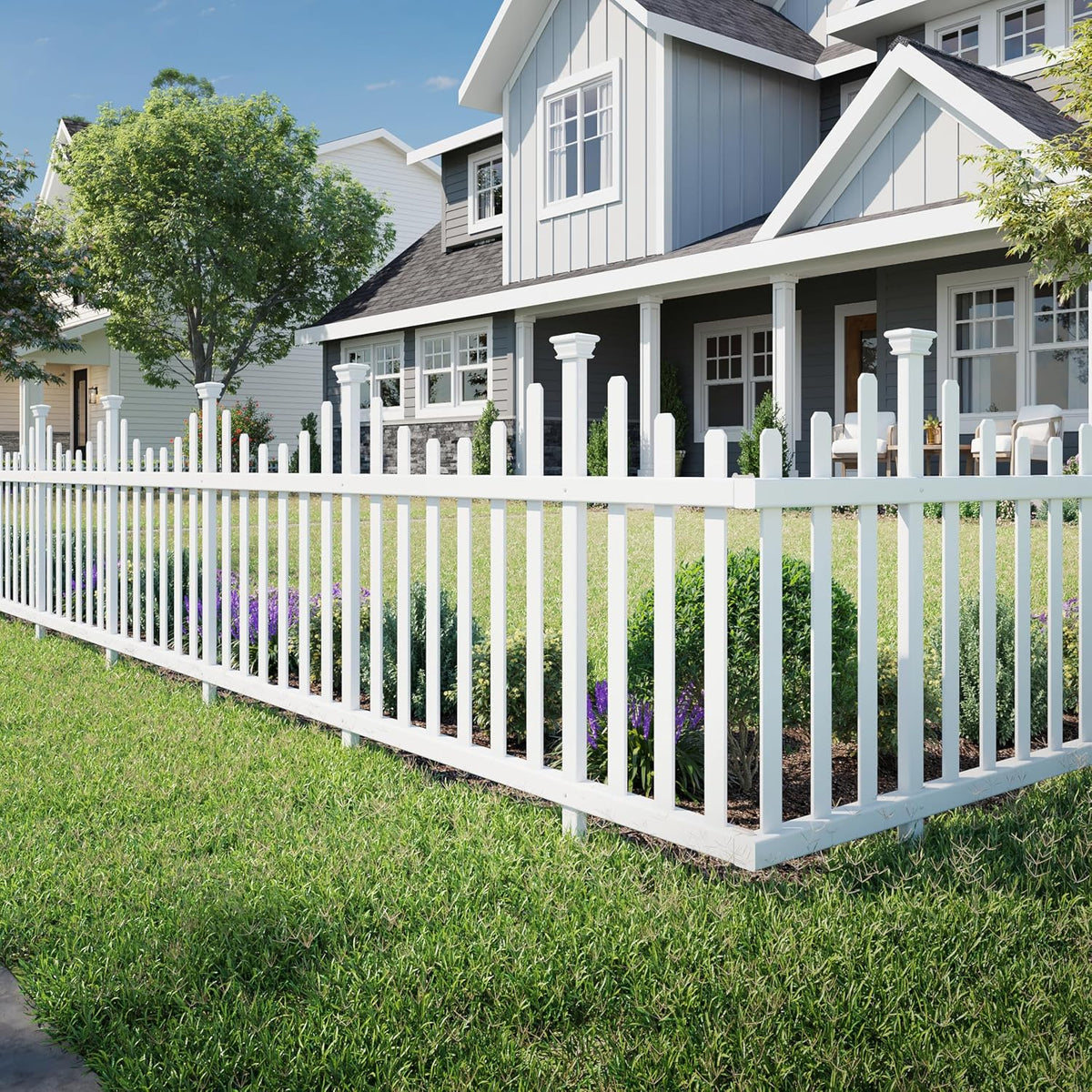 zippity madison picket fence panels, white vinyl diy, main product view