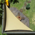 Amgo Custom Size 11' x 16' x 19.4' Beige Right Triangle Sun Shade Sail UPF50+ AGTAPRT12, Order to Make Canopy Awning, 95% UV Blockage, Water & Air Permeable, Commercial Standard (We Customize)