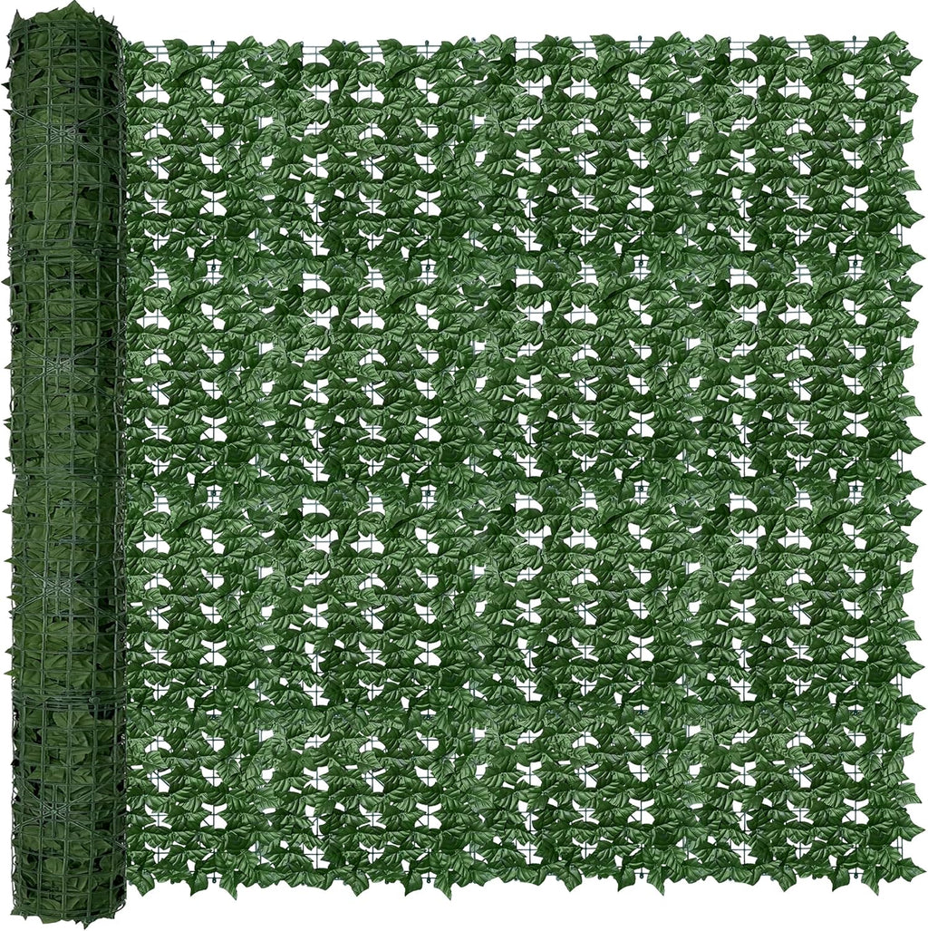 odtory artificial ivy privacy screen fence panel, green, main product view