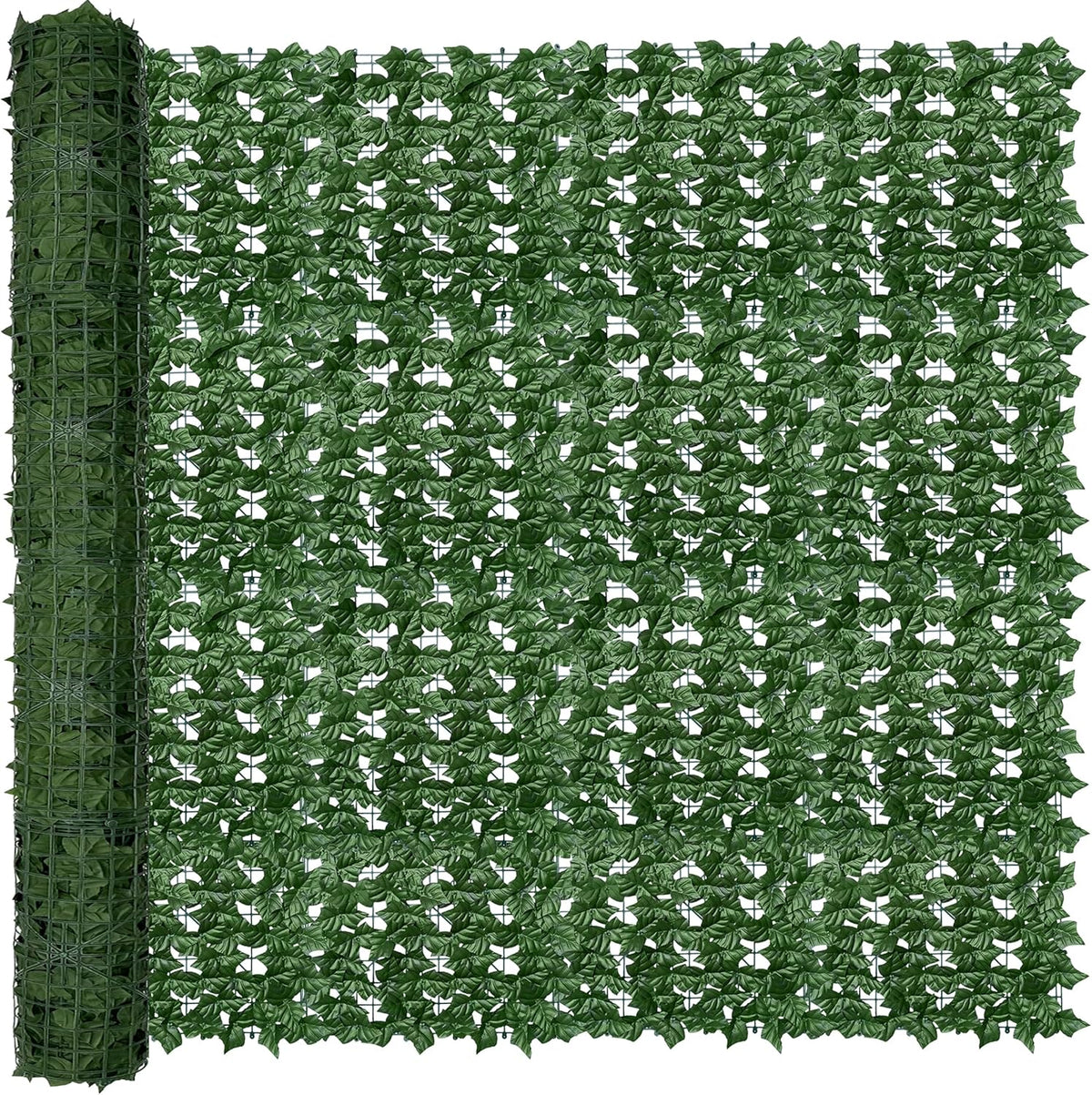 odtory artificial ivy privacy screen fence panel, green, main product view