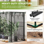 outsunny crop cage 6.6' x 3.3' x 5.2', side view