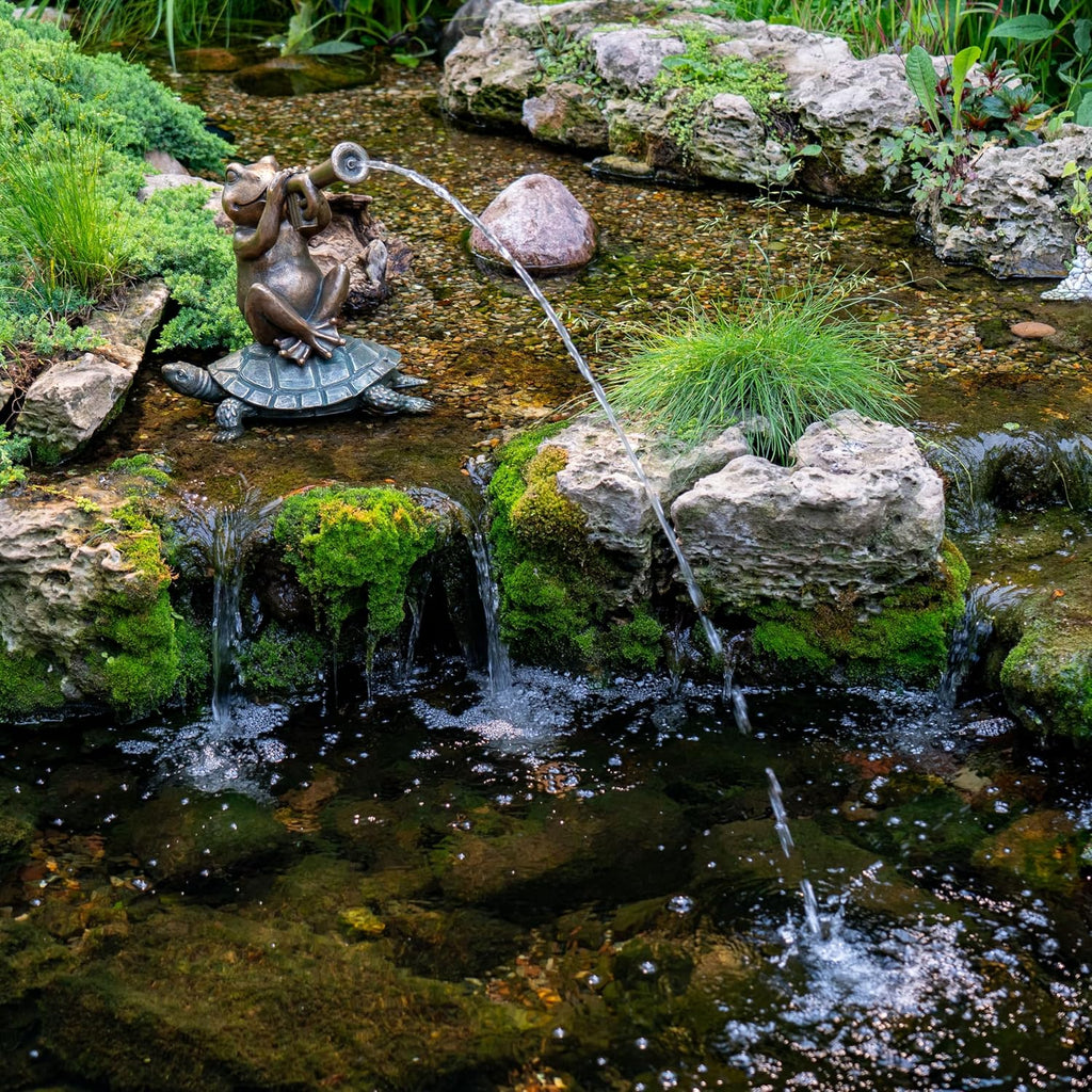 Aquascape Jazz Frog Spitter Fountain for Pond and Garden, 78374