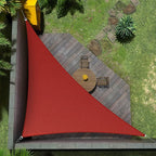 Amgo Custom Size 5' x 6' x 7.8' Red Right Triangle Sun Shade Sail Order to Make Canopy Awning UPF50+ AGSLT, 95% UV Blockage, Water & Air Permeable, 200GSM Commercial Standard (We Customize)