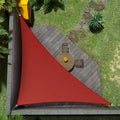 Amgo Custom Size 7' x 12' x 13.9' Red Right Triangle Sun Shade Sail UPF50+ AGTAPRT12, Order to Make Canopy Awning, 95% UV Blockage, Water & Air Permeable, Commercial Standard (We Customize)