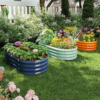 Galvanized Metal Planter Raised Garden Bed Kit for Gardening Outdoor，6x3x2ft Planter Grow Garden Box Raised Flower Bed，Long Vegetable Clearance Herb Raised Garden Beds For Container Gardening