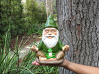 GlitZGlam Zen Gnome – Tranquility and Peacefulness for Your Fairy Garden and Garden Gnomes 9 Inches Tall Miniature Figurine