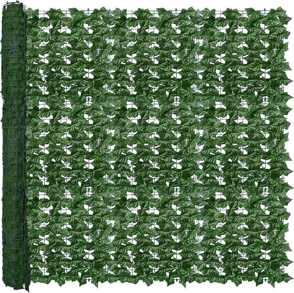 odtory artificial ivy privacy screen fence panel, green, main product view