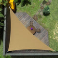 Amgo Custom Size 9' x 11' x 14.2' Sand Beige Right Triangle Sun Shade Sail Order to Make Canopy Awning UPF50+ AGSLT, 95% UV Blockage, Water & Air Permeable, 200GSM Commercial Standard (We Customize)