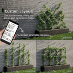 Wire Trellis for Climbing Plants Outdoor, 12 pcs Wall Wire Trellis Kit, T316 Stainless Steel Wall Trellis Kit Espalier Cable Trellis System (Hubs Only, Without Cable)