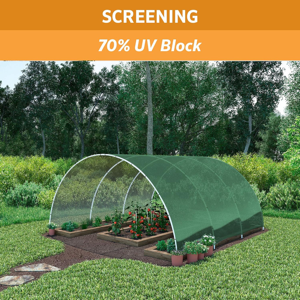 coolaroo 70% uv block prvacy & screening fabric, side view