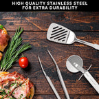 home hero 54-piece stainless steel kitchen utensils set, package contents