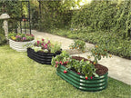 Plant & Plot Galvanized Raised Garden Beds Outdoor // 4×2×1 ft Planter Raised Beds for Gardening, Vegetables, Flowers // Large Metal Garden Box (Black) // Patented Tool-Free Design