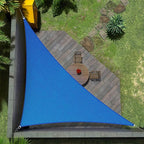 Amgo Custom Size 23' x 23' x 32.5' Blue Right Triangle Sun Shade Sail Order to Make Canopy Awning UPF50+ AGSLT, 95% UV Blockage, Water & Air Permeable, 200GSM Commercial Standard (We Customize)