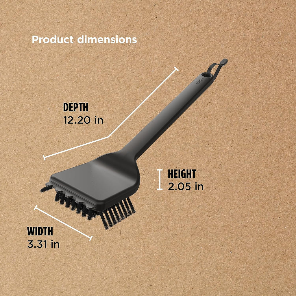 Ninja Woodfire Grill Cleaning Brush & Scraper, Non-Scratch, Heat Resistant | Ninja Woodfire Grill Cleaning Brush is heat-resistant and non-scratch, with a scraper tool that fits all grill grates