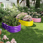 Galvanized Metal Planter Raised Garden Bed Kit for Gardening Outdoor，4x2x1ft Planter Grow Garden Box Raised Flower Bed
