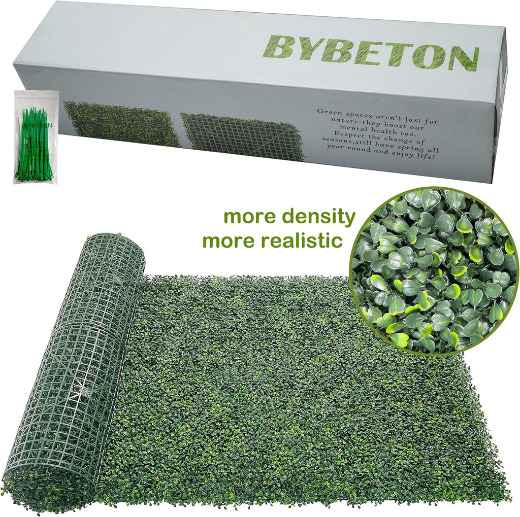 bybeton 40"x160"(43sqft) ivy privacy fence uv-anti boxwood grass, package contents