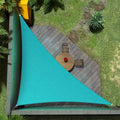 Amgo Custom Size 6' x 9' x 10.8' Turquoise Triangle Sun Shade Sail UPF50+ AGTAPRT12, Order to Make Canopy Awning, 95% UV Blockage, Water & Air Permeable, Commercial Standard (We Customize)