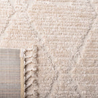 SAFAVIEH Marrakesh Collection Runner Rug - 2'2" x 16', Beige, Moroccan Trellis Design with Tassel Detail, Non-Shedding & Easy to Clean, Ideal for Hallway, Foyer, Entryway, Bedside (MRK517C)