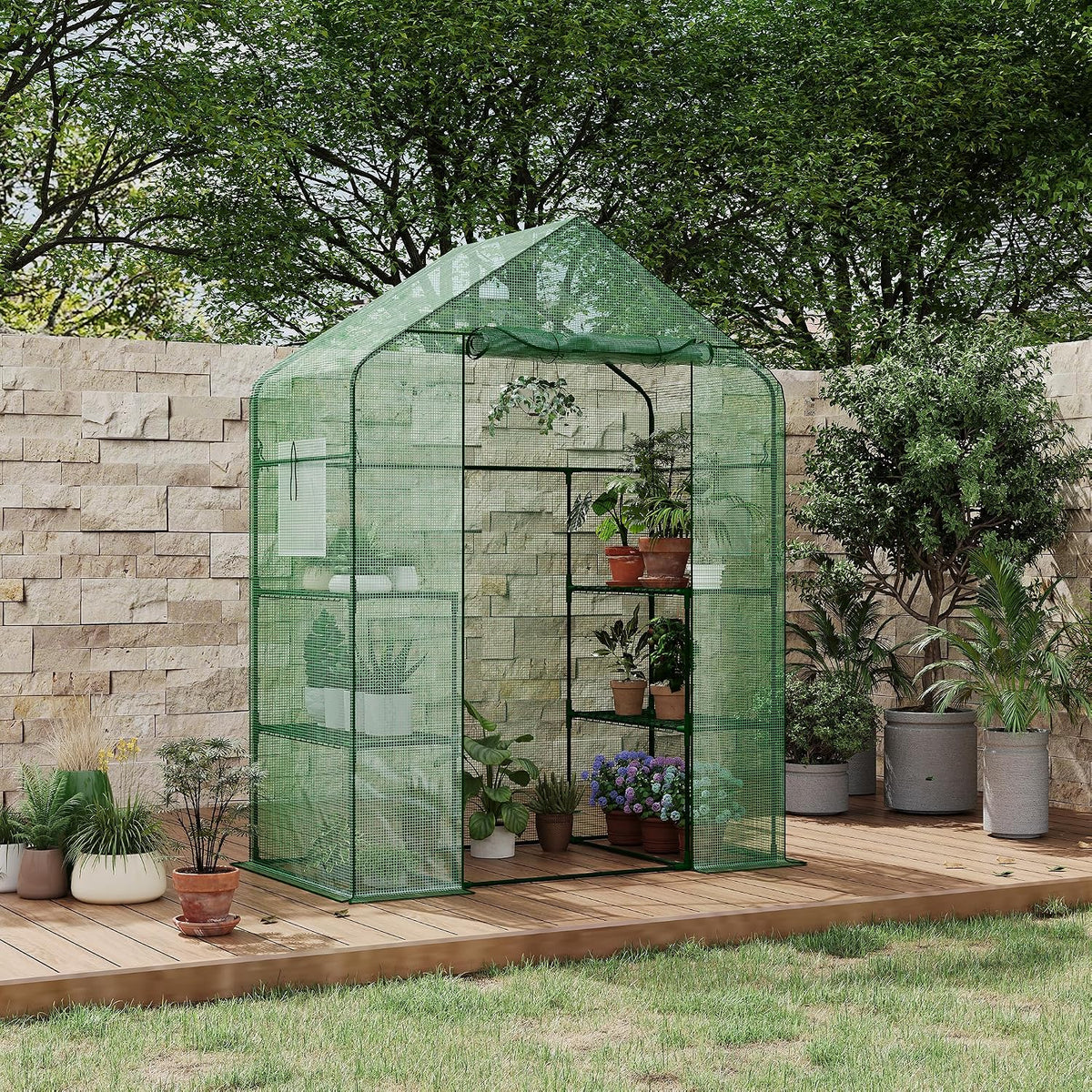 walk-in greenhouse, 57 x 29 x 76'' with, main product view