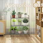 Simple Trending Plant Stand Outdoor Indoor 3 Tier Metal Waterproof Plant Shelf for Living Room Balcony Garden