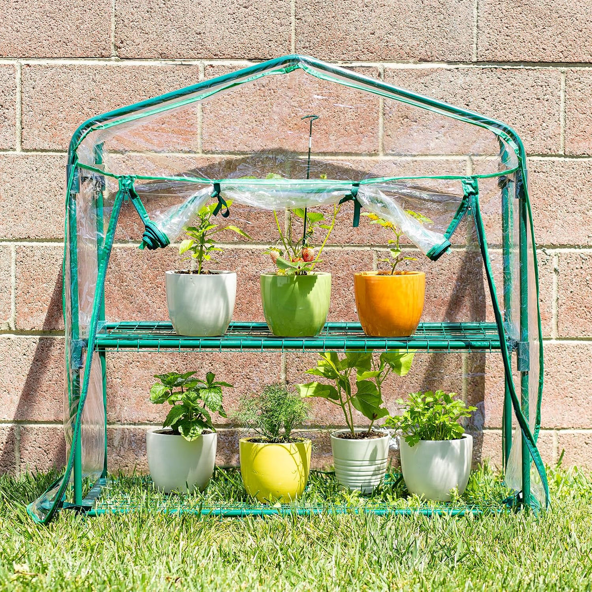 educational insights greenthumb portable greenhouse, small grow tent, side view