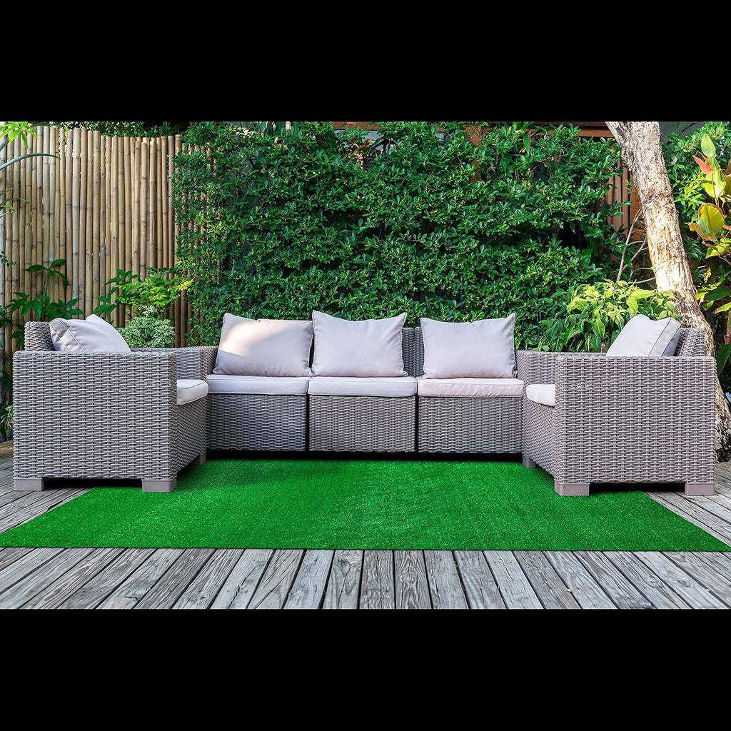 garland rug artificial grass 7 ft. x 10 shown in use