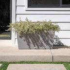 Veradek Pure Series Midori Trough Planter - Large Rectangular Planter for Indoor or Outdoor Deck/Porch | Durable All-Weather Use with Drainage Holes | Modern Decor for Shrubs, Flowers, Small Plants