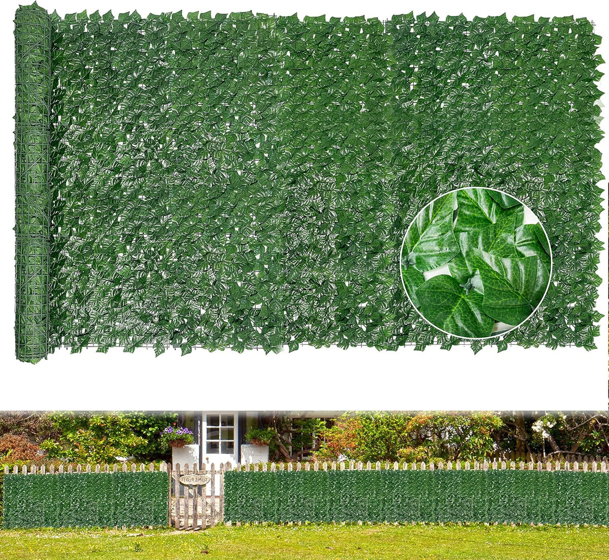 bybeton 60"x120" (50sqft) ivy privacy fence, main product view
