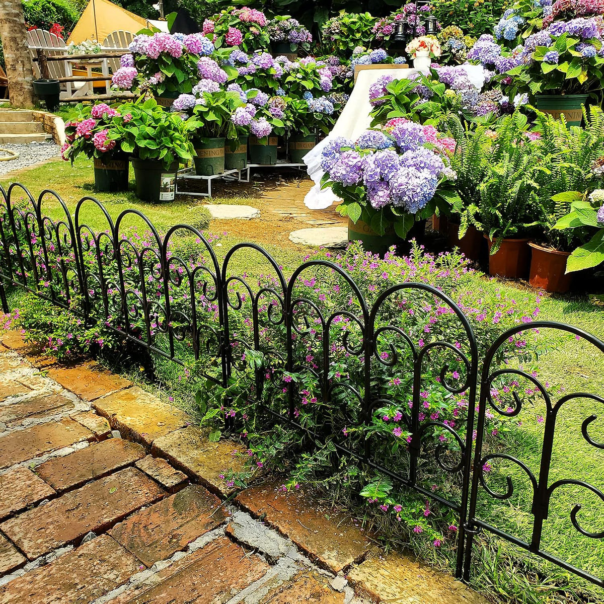 garden edging border decorative fences panel 18" w, side view