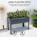 2PCS Galvanized Raised Garden Bed with Legs,2PCS 48×18×30in Elevated Planter Box for Backyard,Outdoor Garden, Patio, Balcony, 300lb Capacity,Grey