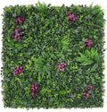 faux greenery grass wall boxwood plant panel: 20"x20"(4, main product view