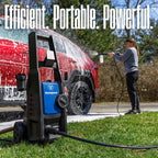 westinghouse epx3050 electric pressure washer, 2100 max psi shown in use